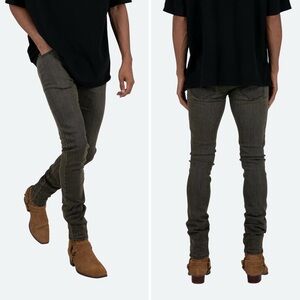 🛼MNML Men's Skinny Denim jeans size 40 grey NWT